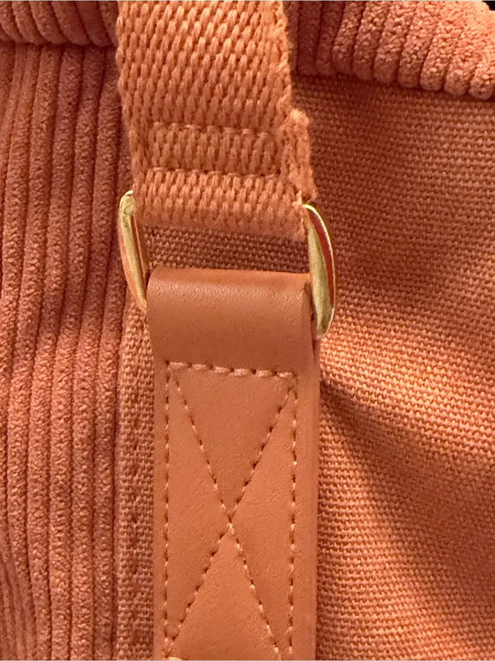 Wild Fable Rust Corduroy Backpack | Burnt Orange Laptop School Travel Bag